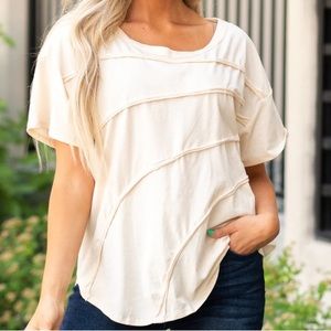 BiBi Ruffle Wave top NWOT